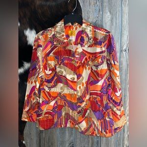 Rudy Rd size 12 lightweight colorful beaded jacket